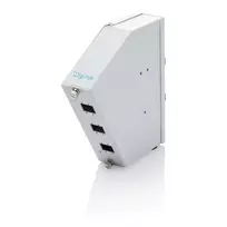 DIN bėgio šviesolaidžių splaisų skirstytuvas DIGITUS DN-96894 — kampuotas, 6 SC SX / LC DX, aliuminis, pilkas