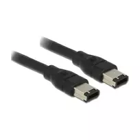 FireWire kabelis DeLOCK 83273 0,5 m 6-p Juodas