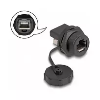 DeLOCK RJ45 Cat.6A jungtis IP67 vandeniui ir dulkėms atspari juoda