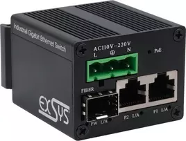 Tinklo jungiklis Exsys EX-62010POE-SFP PoE+ nevaldomas 1Gbps su 2 SFP prievadais