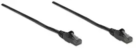 Intellinet tinklo jungiamasis kabelis, Cat6, 10 m, juodas, CCA, U/UTP, PVC, RJ45, paauksuoti kontaktai, su apsauga nuo užkliuvimo, su batu, viso gyvenimo garantija