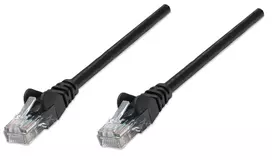 Intellinet tinklo jungiamasis kabelis Cat6A, 0,25 m, juodas, varinis, S/FTP, LSOH/LSZH, PVC, RJ45, auksuoti kontaktai, be užkliuvimo, su apsauginiu gaubtu, viso gyvenimo garantija