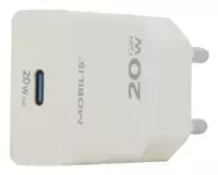 Mobilis Energia 20W sieninis USB-C įkroviklis baltas (020025)