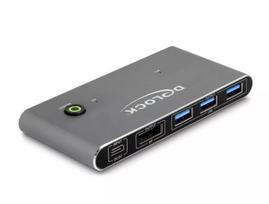 KVM jungiklis DeLOCK DisplayPort 8K 30 Hz su USB 5Gbps
