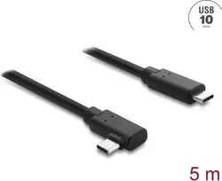 DELOCK aktyvus optinis USB Type-C į Type-C laidas 10Gbps, kampuoti kištukai, 5 m