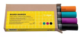 Markeris Sigel BA011 4 vnt. Juoda, Magenta, Oranžinė, Turkio