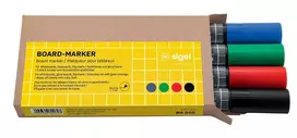 Markeris Sigel BA010 4 vnt. Juoda Mėlyna Žalia Raudona
