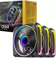 Antec Orbit 120 ARGB PWM 3 vnt. korpuso ventiliatoriai - juodi