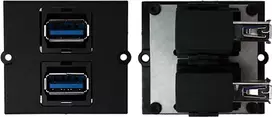 Kištukinis lizdas Bachmann 917.059 2 x USB-A juodas