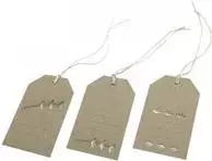 artoz Geschenkanhänger weiß aus Kraftpapier mit Blumenstanzung 6 St. (144500-178)