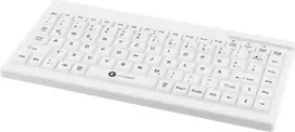 Laidinė medicininė klaviatūra GETT TKG-088-GCQ-IP68-WHITE-USB 2.0, IP68 apsaugota, balta