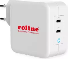 ROTRONIC-SECOMP Roline maitinimo blokas – 100 W – 5 A – PD 3.0, QC 3.0 – 2 išvesties prievadai (USB-C)
