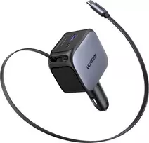 Automobilinis įkroviklis UGREEN Fast 2-Port 145W USB-C/USB-A modelis 55910B