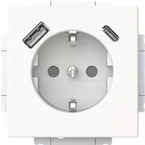 Busch-Jaeger SCHUKO kištukinis lizdas su USB-A+C 20 EUCB2USBAC-884 (2CKA002011A6310)