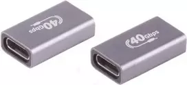 USB-C jungtis ShiverPeaks 13-60003 40Gbps metalinis korpusas, vienpusė duomenų / įkrovimo jungtis