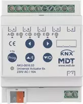 MDT Battery-0616.03 universalus pavara 6 kanalų 4TE REG 16A 230VAC 100µF 15EVG