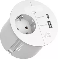 Maitinimo blokas Bachmann Loop 938.303 su 1x CEE7/3 kištukiniu lizdu ir 1x USB A/C 22W