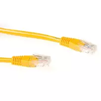 ACT geltonas 0,5 m U/UTP CAT6 jungiamasis kabelis su RJ45 jungtimis