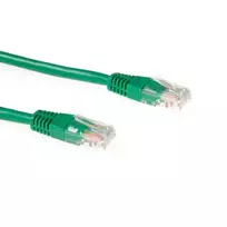 ACT Green 0.5 m CAT6 U/UTP jungiamasis laidas su RJ45 kištukais