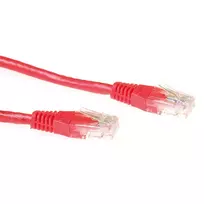 ACT Red 0,5 m U/UTP CAT6 jungiamasis laidas su RJ45 kištukais