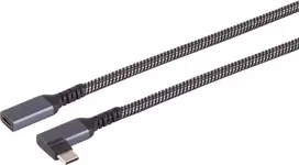 USB-C laidas ShiverPeaks S/CONN 14-74016 USB 3.2 Gen 2 1,5 m USB C juodas baltas