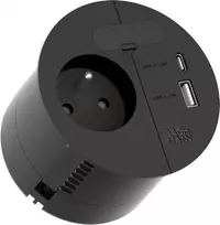 Maitinimo juosta Bachmann 938.202 – 1x UTE lizdas, 1x USB A/C 22W, 1x KBD, 2,0 m laidas, CEE7/7 kištukas