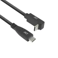 ACT USB 3.0 10Gbps 60W USB Type-C (tiesus) į USB Type-C (kampuotas aukštyn/žemyn) laidas, 1 m