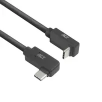 ACT USB 3.0 10Gbps 60W USB Type-C (kairė/dešinė lenktas) į USB Type-C (aukštyn/žemyn lenktas) laidas, 1 metras
