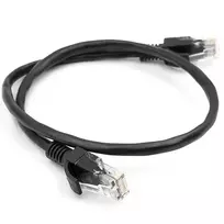 Laidas Cat5E UTP, 0,5 m, juodas