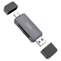 Kortelių skaitytuvas HOCO HB45 2 lizdai SD/TF su USB-A ir USB-C jungtimis
