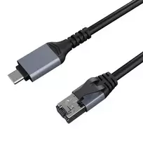 Interneto kabelis CAT6 UTP, USB Type-C – RJ45, 1 m