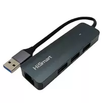 Adapteris USB-A - 3x USB 3.0, RJ45