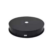 Elektrinis 360° besisukantis stovas su LED apšvietimu, apvalus 30 cm, juodas