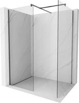Mexen Kioto dušo siena Walk-in 90 x 80 cm, skaidri, šešėlinis pilkas poliruotas - 800-090-202-66-00-080