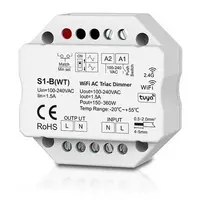 S1-B(WT) vieno kanalo 230V valdiklis su TRIAC ir Push-Dimm, Tuya, Wi-Fi