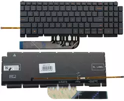 Dell KB316106 klaviatūra, skirta Dell Inspiron G15, su apšvietimu, JAV išdėstymas, juoda