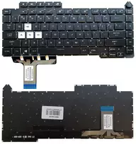 ASUS KB316632 klaviatūra, skirta ASUS ROG Strix G15 / G533, JAV išdėstymas, spalvotas apšvietimas, juoda