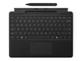 Klaviatūra ir rašiklis Microsoft Surface Pro rinkinys – QWERTY išdėstymas, Microsoft Cover Port, juoda, suderinama su Surface Pro 11/10/9/8