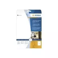 Herma 8020 skaidrūs lipdukai A4 formatu, 25 lapai