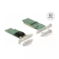 DeLOCK PCI Express x16 kortelė su 4 vidiniais NVMe M.2 Key M lizdais – Low Profile formos faktorius