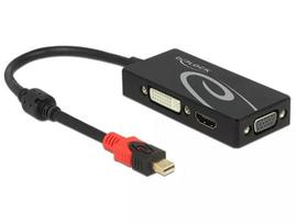 DeLOCK 62855 belaidis adapteris mini DisplayPort į VGA / HDMI / DVI, 0,2 m, juodas