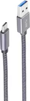 USB laidas ShiverPeaks BS13-38020 1m USB A USB C Pilka