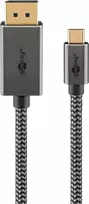 Goobay USB-C į DisplayPort pintas laidas 4K 60 Hz 3 m juodas sidabrinis (75709)