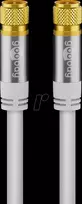 Goobay SAT antenos laidas (135 dB tipas), 4x ekranuotas, 3 m, baltas - auksuotas, F kištukas > F kištukas (70606)
