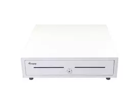 Kasos stalčius EQUIP 351011, rankinis/automatinis, 4 kupiūrų / 8 monetų skyriai, metalinis, baltas, 420×405×110 mm