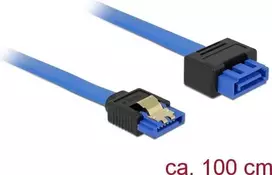 SATA kabelis DeLOCK 84975 1 m SATA 7 kontaktų juodas mėlynas