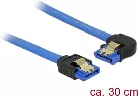 SATA kabelis DeLOCK 84984 0,3 m SATA 7 kontaktų juoda mėlyna