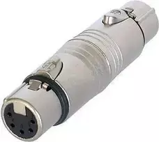 NEUTRIK NA5FF - Rundadapter (XLR Kabelbuchse 5-polig / XLR Kabelbuchse 5-polig) - in silber (NA5FF)