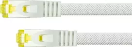Python Series RJ45 jungiamasis kabelis su Cat.7 žaliava - apsauga nuo užraktų lūžimo (RNS) ir nailono pynė - S/FTP - PiMF - be halogenų - 500MHz - OFC - Baltas - 1,5m (8070PY-015W)