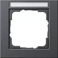 Gira E2 sieninė plokštelė antracitinė, termoplastikas, bevaržtė, 80,8×80,8×9,3 mm